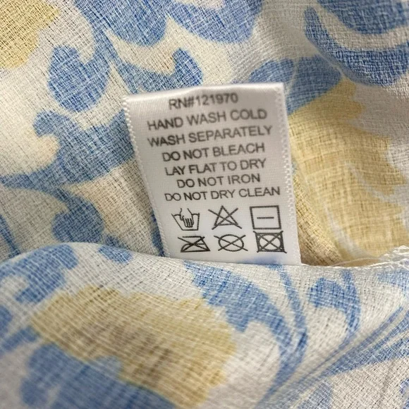 NWT Blue‎ Yellow Floral Sleeveless Halter Sundress Maxi Adjustable 3X (22/24) - Picture 16 of 16